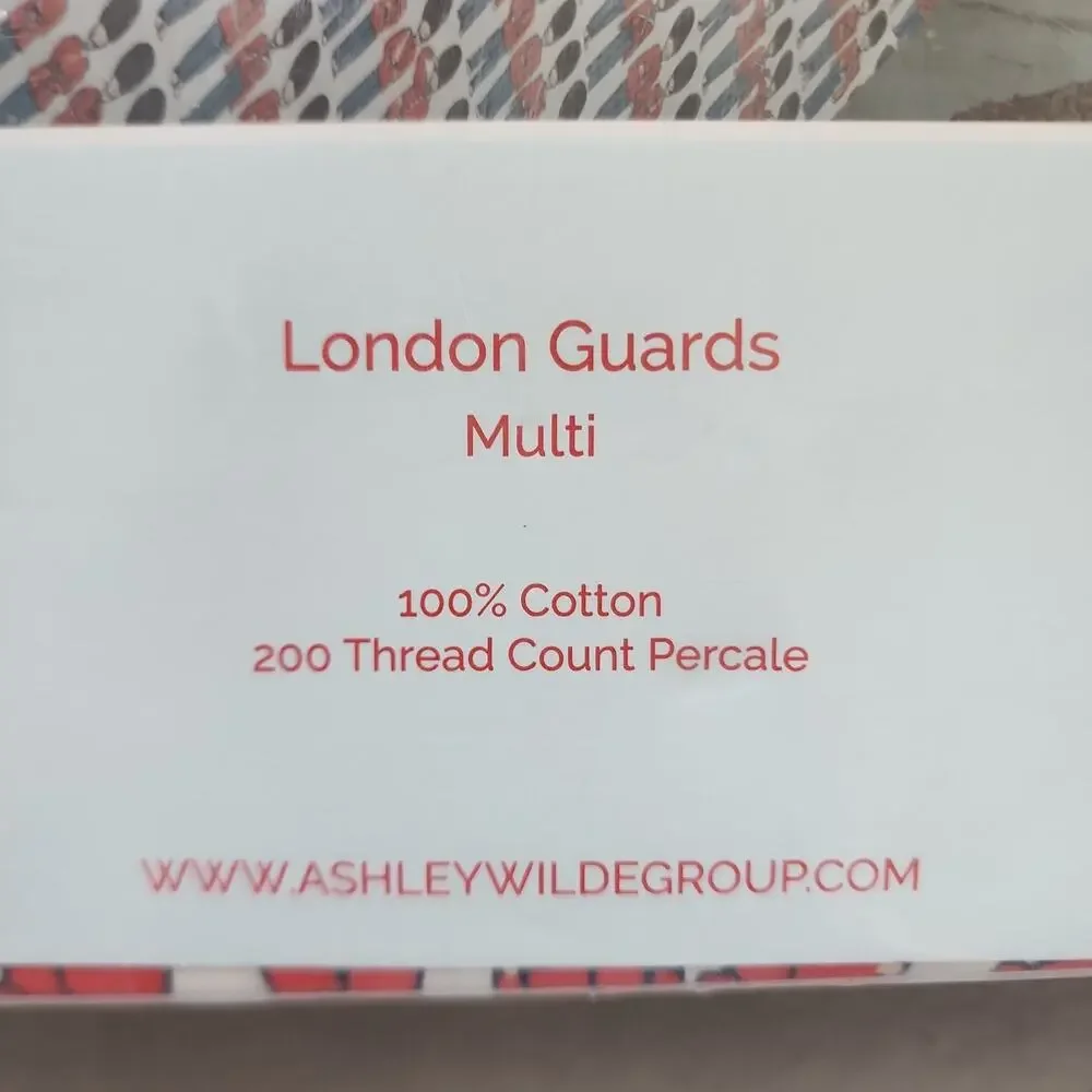 Cath Kidston LONDON GUARDS 4pc FULL Sheet Set Nutcracker Soldiers Christmas Toy